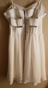 NWOT White Chevron skater dress